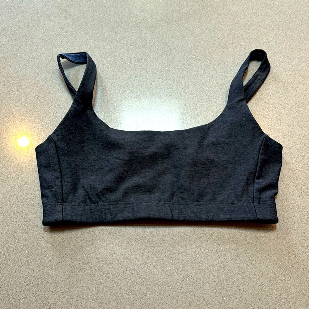 navy blue outdoor voices sports bra